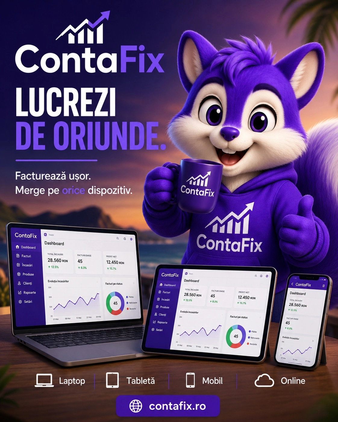ContaFix pe telefon